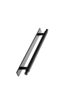 Furnipart - Manor Back - greb i zink Mat sort CC192mm L254mm B20mm H39mm Ø14